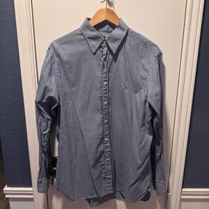 Polo by Ralph Lauren Men's Blue Checkered Shirt